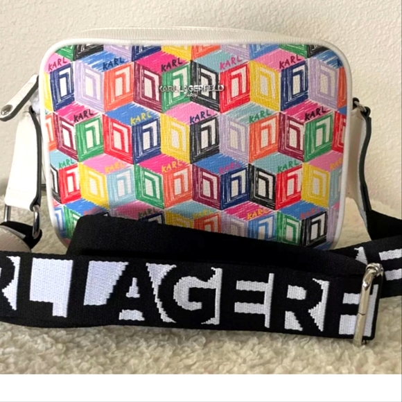 Karl Lagerfeld Paris Maybelle Multicolor Crossbody Camera Clutch Bag - Picture 5 of 6